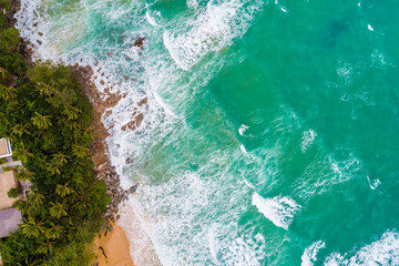 Sea wave beach aerial view beautiful amzing of nature
