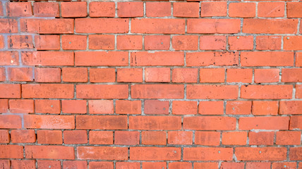 Background of red brick wall pattern texture.