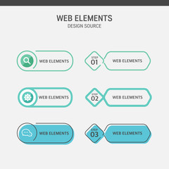 Set of Vector Web Elements