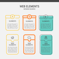 Set of Vector Web Elements