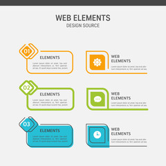 Set of Vector Web Elements