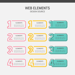 Set of Vector Web Elements