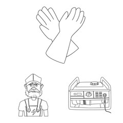 Isolated object of electricity and electric icon. Set of electricity and energy vector icon for stock.