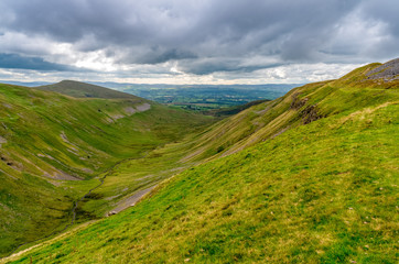 North Pennine landscape at the High Cup Nick in Cumbria, England, UK