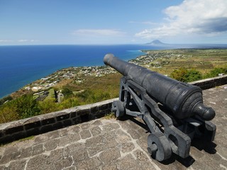 One of the cannons at the Brimstone Hill Fortress at St. Kitts