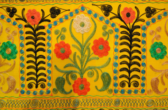 Folk Tajik colorful embroidery – suzani, carpet