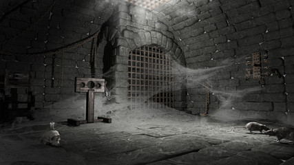 Abandoned torture chamber - obrazy, fototapety, plakaty