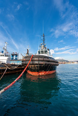 Tugboats in the Harbor of La Spezia Italy