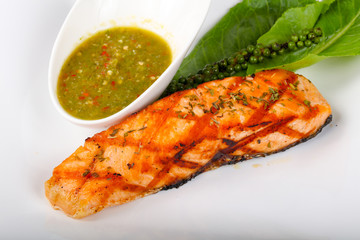 Grilled salmon