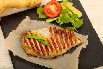 Grilled pork cutlet