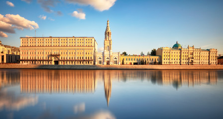 View of Sofiyskaya embankment with Moskva river in Moscow, Russia