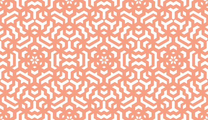 Abstract geometric pattern. A seamless vector background. White and pink ornament. Graphic modern pattern. Simple lattice graphic design