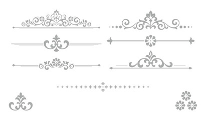 Vintage set. Floral elements for design monograms, invitations, frames, menus and labels. Graphic design of the website, cafes, boutiques, hotels, wedding invitations.