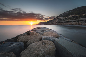  Sunset seen from a breakwater