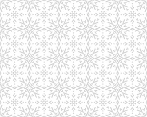 Abstract geometric pattern with lines, snowflakes. A seamless vector background. White and grey texture. Graphic modern pattern