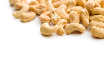 Roasted cashew nuts.