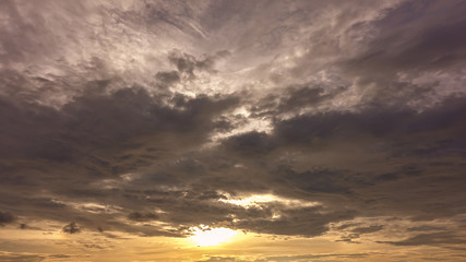 Naklejka na ściany i meble Beautiful Evening sky sunset clouds background