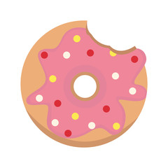 Donut on white background for graphic and web design, Modern simple vector sign. Internet concept. Trendy symbol for website design web button or mobile app