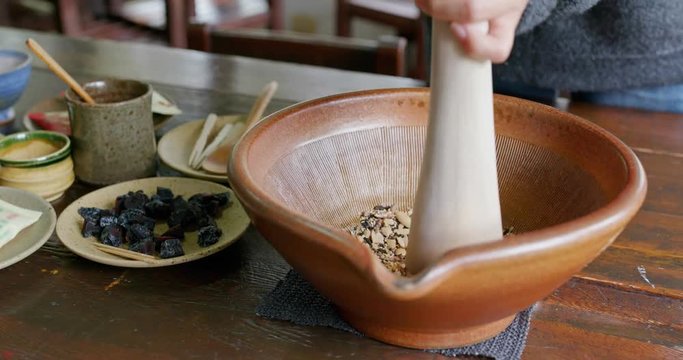 The process of making traditional chinese ground tea, Hakka Lai Cha