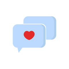 Valentines day love message icon on white background for graphic and web design, Modern simple vector sign. Internet concept. Trendy symbol for website design web button or mobile