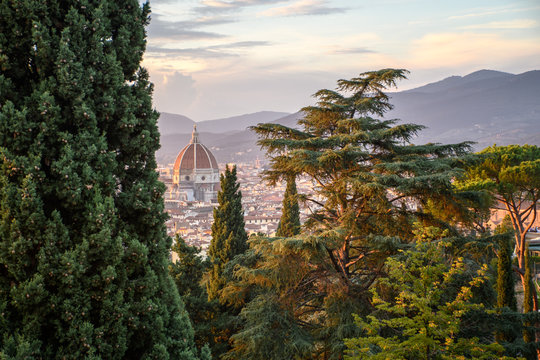 Coucher de soleil sur Florence