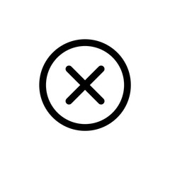 Close button vector icon
