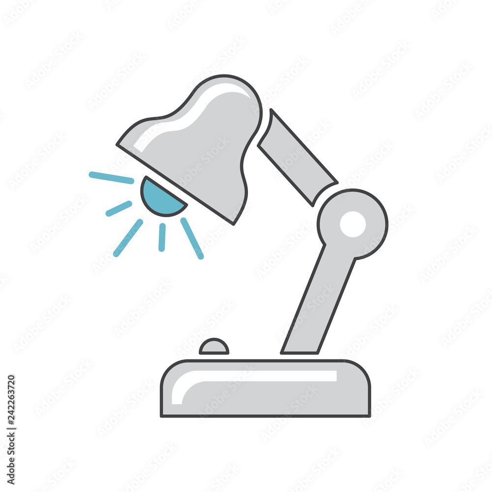 Poster Table lamp icon grey and blue on white background for graphic and web design, Modern simple vector sign. Internet concept. Trendy symbol for website design web button or mobile app