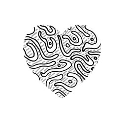 Hand drawn watercolor heart texture love valentine