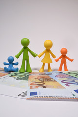 famille famillial parent enfant argent euro