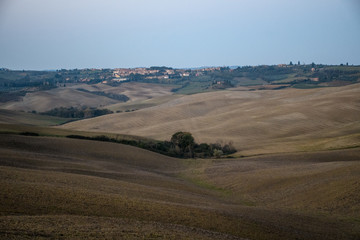 Lever de soleil sur le val d'Orcia