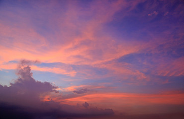 Fototapeta premium Beautiful cloud on sky at twilight time.