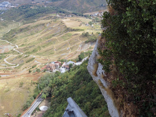 Eastern slope of the mountain Monte Titano,  Republic of San Marino