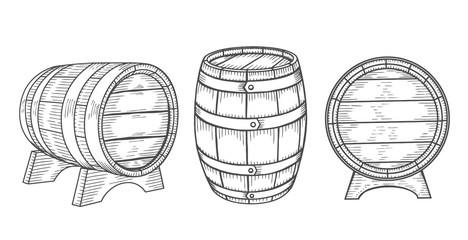 Wooden barrel set. - 242267784