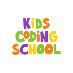 Children Coding lettering