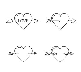 Hearts with Arrows