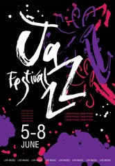 Vector Jazz festival poster template