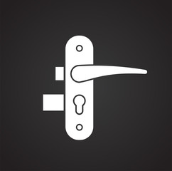 Lock icon on black background for graphic and web design, Modern simple vector sign. Internet concept. Trendy symbol for website design web button or mobile app