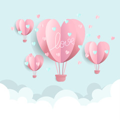 love is in the air concept for valentine's day. vector
