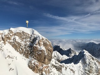 Blick auf die Zugspitze in den Alpen