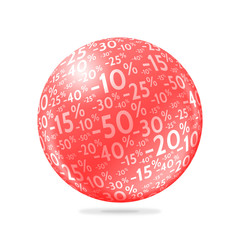 Sphère Fond de -10% à -50%