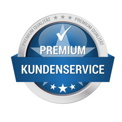 blaues Gütesiegel für Premium Kundenservice