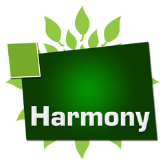 Harmony Leaves Circular Squares Text 