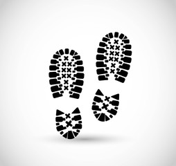 Shoe print vector