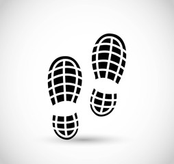 Shoe print vector