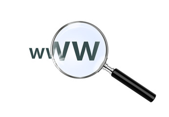 WWW - magnifying glass zoom - internet search
