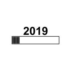 2019 loading icon. 2019 year