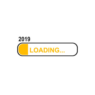 2019 loading icon. 2019 year