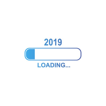 2019 loading icon. 2019 year