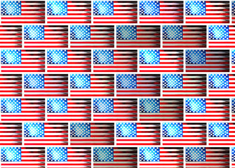 Fototapeta premium wall with images of the flag of america texture