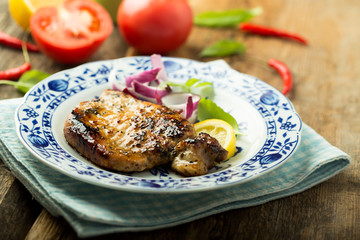 Grilled pork chop